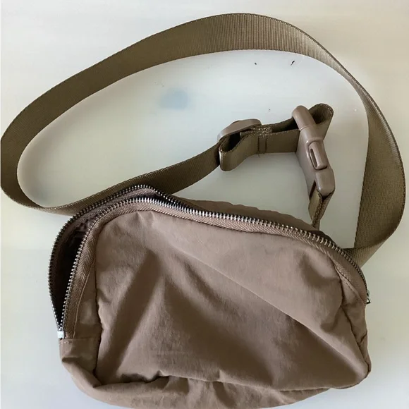 Unisex Light Brown Belt/Cross body Minimalist Sling Bag - Picture 9 of 10